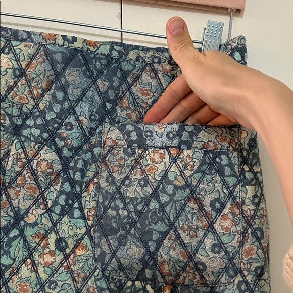 New Free People Darla Quilted Mini Skirt Blue Size 6 - Picture 3 of 11